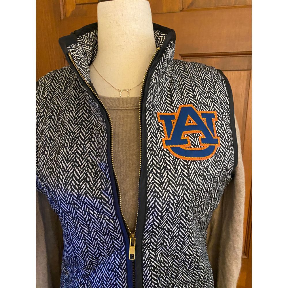 Auburn University Tigers Jeweled Zip-Up Vest Womens Med Gameday Couture SEC NCAA